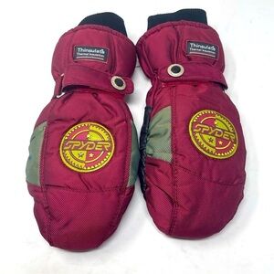 Spyder Thermal Gloved Mittens – Leather Palm, Thinsulate, Size Large (7.5)